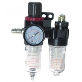 Odvodňovací filter, primazávač a regulátor tlaku pre kompresory