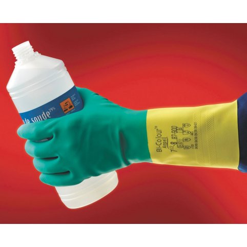 Chemické rukavice BI-COLOUR TM 87-900