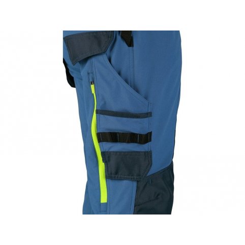 Pánske nohavice NAOS, modro-modré, HV žlté doplnky
