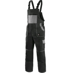 Pánske nohavice na traky CXS LUXY ROBIN, čierno-sivé