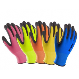 Polomáčané rukavice PETRAX s blistrom (POZOR! Každá veľkosť je inej farby! info v popise)
