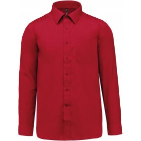 Pánska košeľa s dlhým rukávom KARIBAN, červená