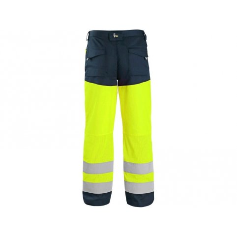 Pánske nohavice HALIFAX do pása, výstražné so sieťovinou, žlto-modré