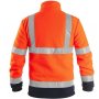 Výstražná bunda HI-VIS PRESTON, Fleece, Oranžovo-modrá