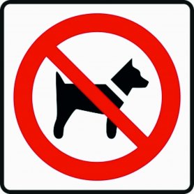 Bezpečnostná tabuľka - Zákaz vstupu so psom