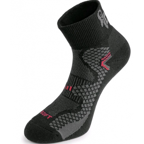 Elastické ponožky SOFT, čiernočervené, Canis