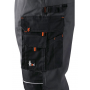 Pánske nohavice na traky SIRIUS TRISTAN, sivo-oranžové