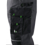 Pánske predĺžené nohavice na traky SIRIUS TRISTAN, sivo-zelené