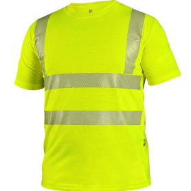 Pracovné tričko CXS BANGOR, výstražné, žlté