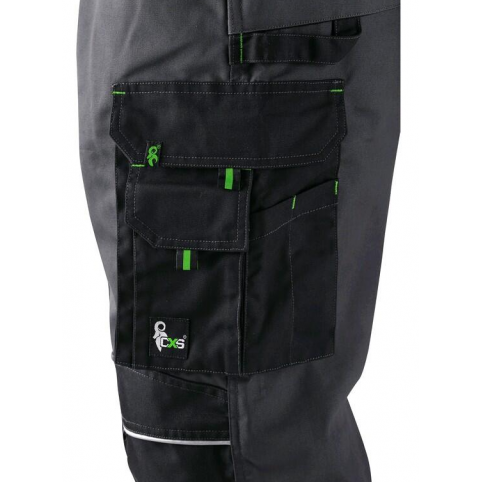 Pánske nohavice CXS SIRIUS NIKOLAS, predĺžené, sivo-zelené