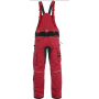 Pánske nohavice CXS STRETCH na traky, červeno-čierne
