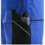 Pánske nohavice na traky CXS LUXY ROBIN, skrátené 170-176cm, modro-čierne