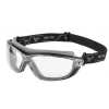 Ochranné okuliare OPSIS FORS, číre, čierno-sivé