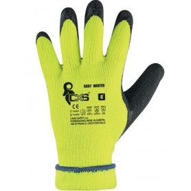 Povrstvené zimné rukavice ROXY WINTER, čierno-žlté