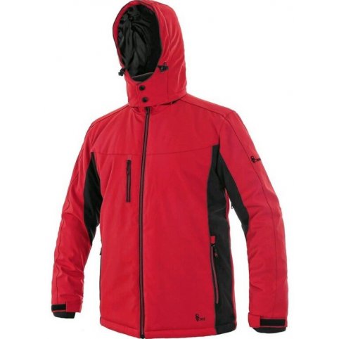 Pánska softshellová zimná bunda VEGAS, červeno-čierna