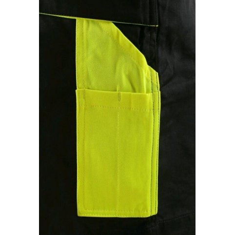 Pánske zimné nohavice na traky SIRIUS BRIGHTON, čierno-žlté
