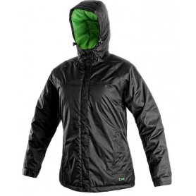 Dámska zimná bunda KENOVA, čierno-zelená (DOPREDAJ)