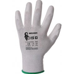 Povrstvené rukavice BRITA WHITE, BUNTING EVO, biele