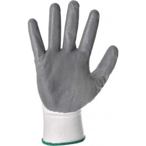 Povrstvené rukavice ABRAK, bielo-sivé