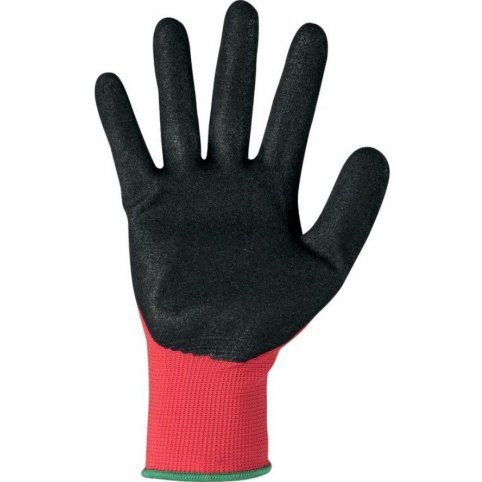 Povrstvené rukavice ALVAROS, červeno-čierne