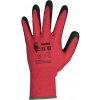 Povrstvené rukavice ALVAROS s blistrom, červeno - čierne