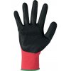 Povrstvené rukavice ALVAROS s blistrom, červeno - čierne
