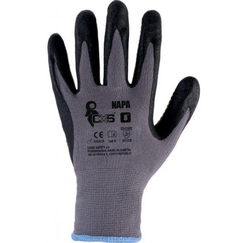 Povrstvené rukavice NAPA, sivo-čierne