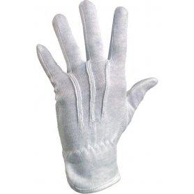 Textilné rukavice MAWA, s PVC terčíkami, biele