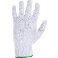 Textilné rukavice FALO, PLOVER, s PVC terčíkmi, bielo-modré