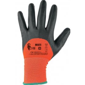 Povrstvené rukavice MISTI, oranžovo-sivé