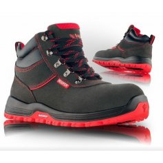 Členková obuv BONN O1PL, čierno-červená, VM