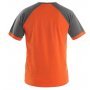 Tričko s krátkym rukávom OLIVER, oranžovo-sivé