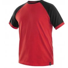 Tričko s krátkym rukávom OLIVER, červeno-čierne (DOPREDAJ)
