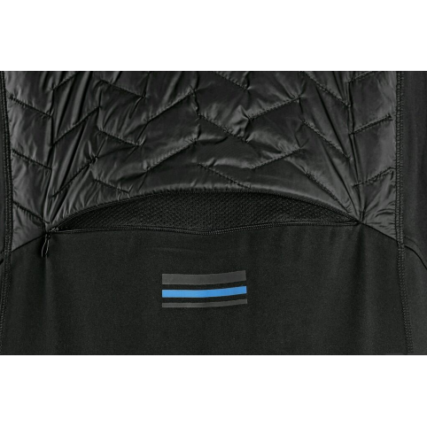 Pánska bunda CXS LEONIS, čierna s HV modro/červenými doplnkami