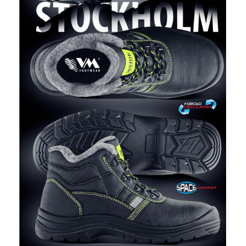 Členková bezpečnostná zimná obuv STOCKHOLM S3W, VM obuv