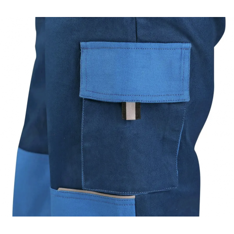 Pánske nohavice na traky CXS LUXY ROBIN, modro-modré