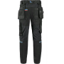 Pánske nohavice CXS LEONIS, čierne s HV modro/červenými doplnkami