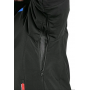 Pánska zimná softshellová bunda NORFOLK, čierna s HV modro/červenými doplnkami