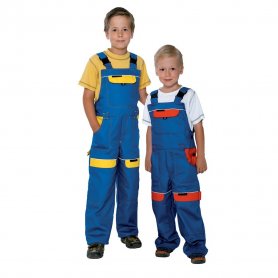 Detské monterkové nohavice COOL TREND KIDS, modro-žlté