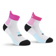 Funkčné ponožky CALZA XT149, +5/+40°C, bielo-ružové, XTECH