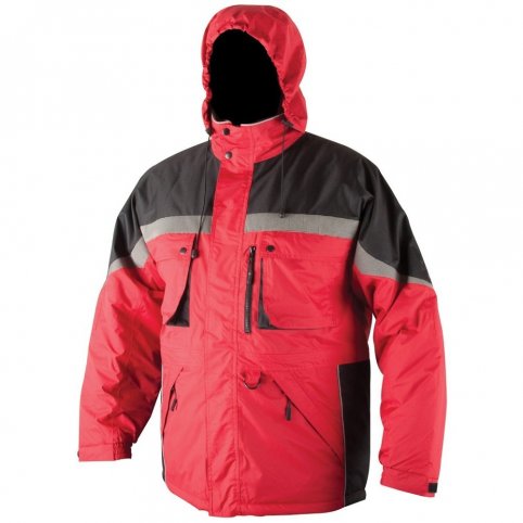 Pánska zimná bunda MILTON, červeno-čierna