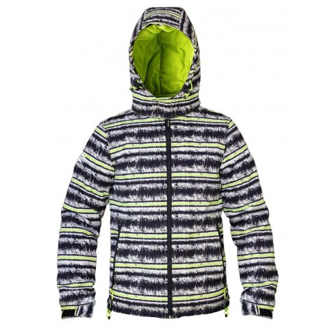 Detská zimná bunda MELON, čierno-zelená