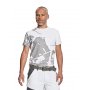 Pánske tričko s krátkym rukávom TIMARU, bielo-sivé