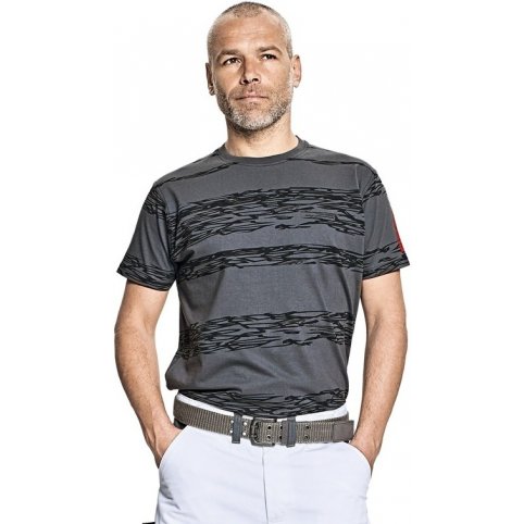 Pánske tričko s krátkym rukávom MILLER, sivo-čierne