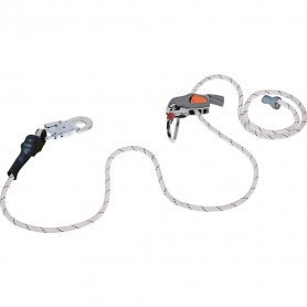 Brzdič + posuvný zachytávač pádu + napínač lana Cameleon s lanom 2 m a karabínou a hákom DeltaPlus EX030200