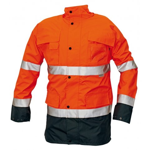 Zateplená bunda MALABAR 2 v 1 reflexná, oranžová